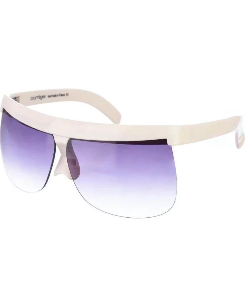 COURREGES GAFAS DE SOL SHIELD CL1301 ACETATO BLANCO