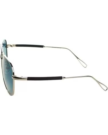 MUST HAVE MILAN POLARIZED PILOT STYLE SUNGLASSES 1186752 BLACK-SILVER NEGRO-PLATA
