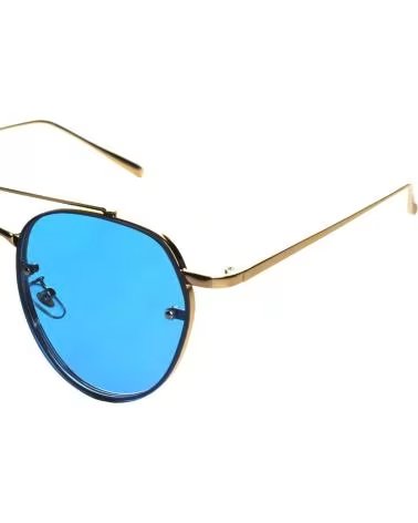 MUST HAVE ROUND SUNGLASSES HOPE 1186773 UV 400 PROTECTION GOLD AND BLUE DORADO-AZUL