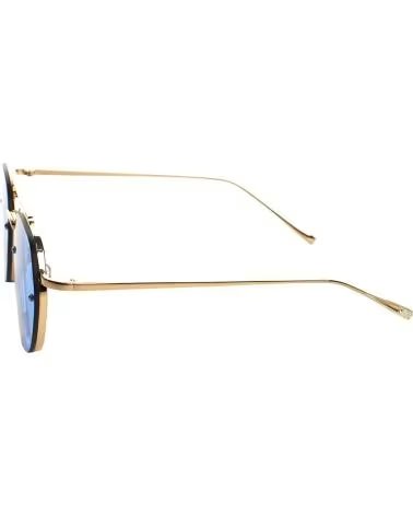 MUST HAVE ROUND SUNGLASSES HOPE 1186773 UV 400 PROTECTION GOLD AND BLUE DORADO-AZUL