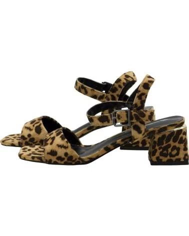 STAY SANDALO CON TACCO PASTOR 60-2591 STAMPA ANIMALIER CAMEL
