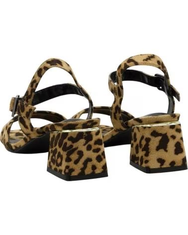 STAY SANDALO CON TACCO PASTOR 60-2591 STAMPA ANIMALIER CAMEL
