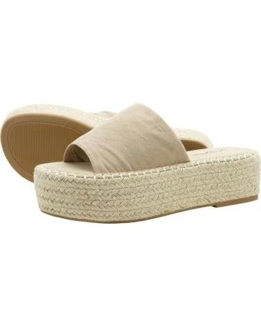 STAY JUTE PLATFORM SANDALS PASTOR 1185863 BEIGE