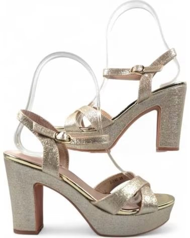 TIMBOS SANDÁLIA SALTO PLATAFORMA FESTA MULHER OURO 132717 AMARILLO