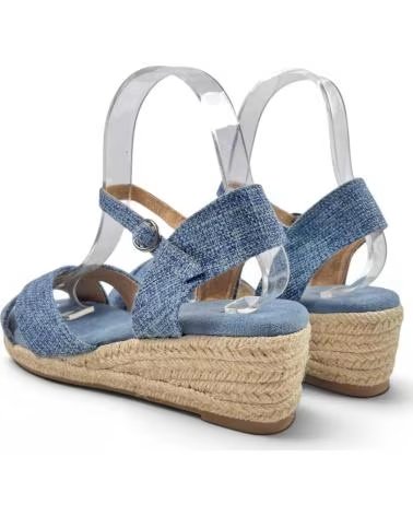 TIMBOS SANDÁLIAS DE CUNHA EM ESPARTO 132711 AZUL