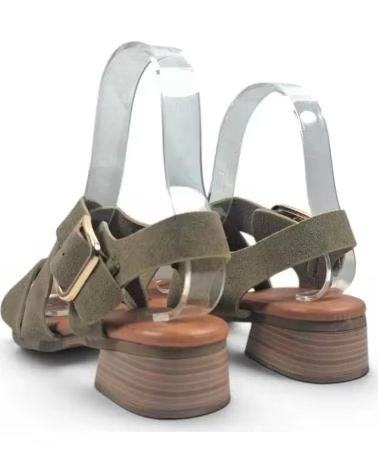 TIMBOS SANDALIA TACÓN MADERA 132698 VERDE