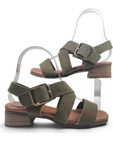 TIMBOS SANDALIA TACÓN MADERA 132698 VERDE