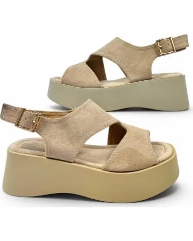 TIMBOS SANDÁLIAS PLATAFORMA MULHER 132692 BEGE BEIGE