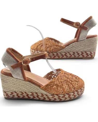 TIMBOS SANDÁLIA ANABELA DE ESPARTO 132654 CAMEL MARRóN
