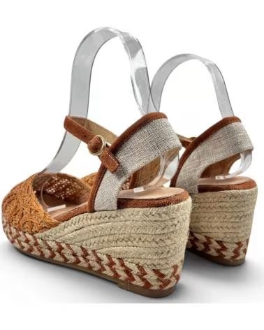 TIMBOS SANDÁLIA ANABELA DE ESPARTO 132654 CAMEL MARRóN