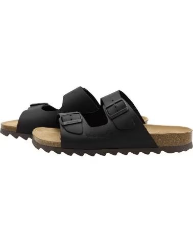 INTERBIOS 9560-SM DOUBLE BUCKLE SANDALS NEGRO