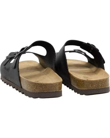 INTERBIOS 9560-SM DOUBLE BUCKLE SANDALS NEGRO