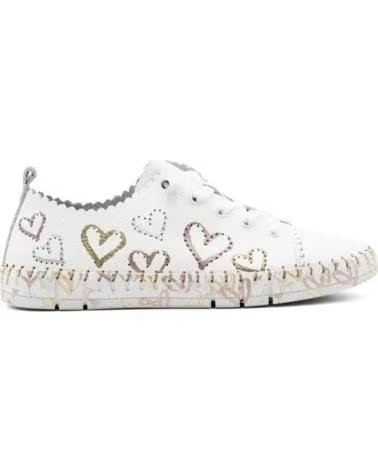 THE HAPPY MONK THE CRETA-030 SNEAKER MIT HERZMUSTER BLANCO
