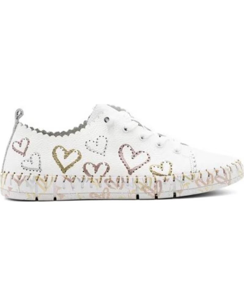 THE HAPPY MONK SNEAKERS THE CRETA-030 CON STAMPA A CUORI BLANCO