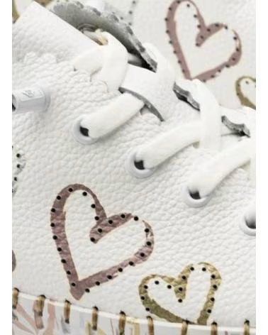 THE HAPPY MONK SNEAKERS THE CRETA-030 CON STAMPA A CUORI BLANCO