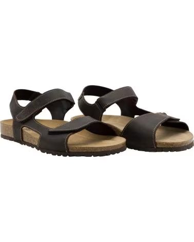 INTERBIOS SANDÁLIAS INTER-BIOS 9536 COM FECHO DE VELCRO EM COURO CASTANHO MARRóN
