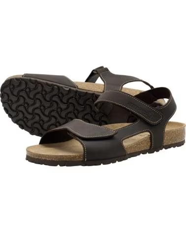 INTERBIOS SANDÁLIAS INTER-BIOS 9536 COM FECHO DE VELCRO EM COURO CASTANHO MARRóN