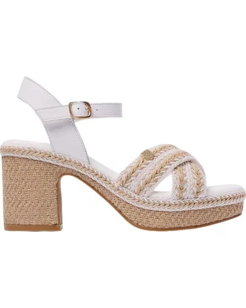POPA SANDALIAS DE TACON 071 MELIA YUTE EN BLANCO PARA MUJER BLANCO YUTE