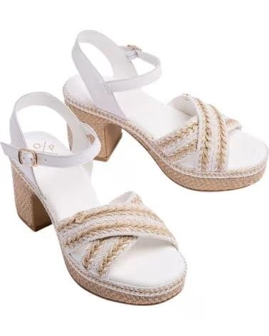 POPA SANDALIAS DE TACON 071 MELIA YUTE EN BLANCO PARA MUJER BLANCO YUTE