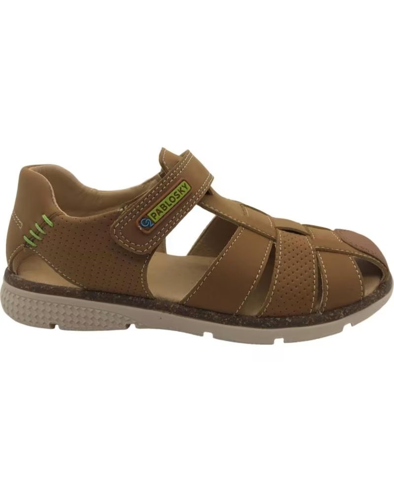 SANDÁLIA INFANTIL PABLOSKY DE COURO CAMEL