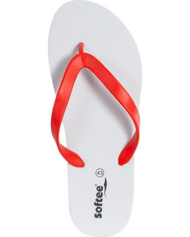 SOFTEE CHANCLAS DE DEDO COCONUT BICOLOR BLANCO-ROJO