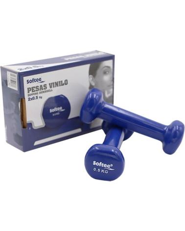 JUEGO DE PESAS SOFTEE CON RECUBRIMIENTO DE VINILO ROJO