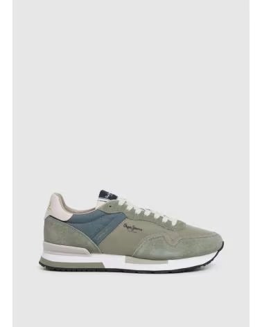 PEPE JEANS ZAPATILLAS HAILON BASIC EN GRIS PARA HOMBRE 725DUSKY GREEN