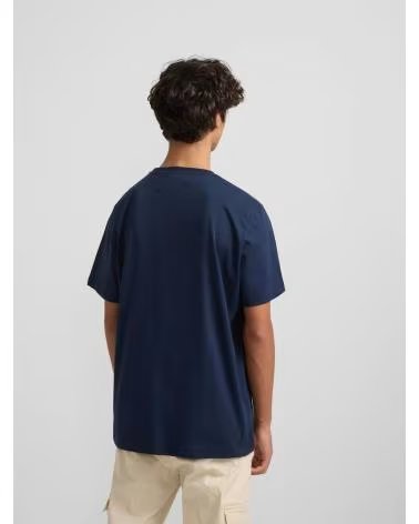 T-SHIRT SILBON CON LOGO STAMPATO 124612 BLU MARINO AZUL