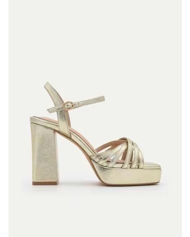 MONTEVITA SERVEDTE SANDALETTEN MIT ABSATZ IN GOLD