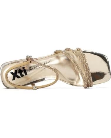 XTI SANDALE À TALONS AVEC BRIDES BRILLANTES ORO