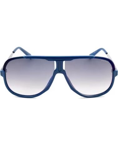 GUESS GO00060-6490C SONNENBRILLE FLIEGERBRILLE GRAU MIT BLAUEN SPIEGELGLÄSERN