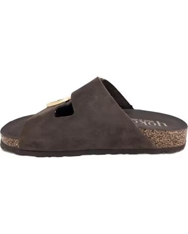 YOKONO TUNEZ-130 LEATHER SANDALS IN BROWN MARRON
