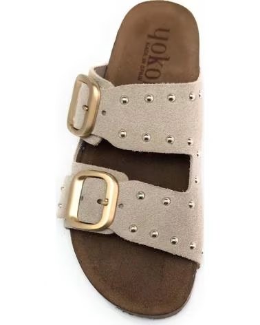 YOKONO JERBA-265 NUBUCK SANDALS BEIG