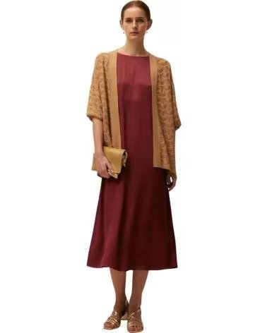 SYSTEM ACTION OPEN-KNIT CARDIGAN IN GOLD ORO