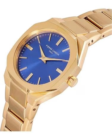 MONTRE PIERRE CARDIN CF 1008 MG 2 DORÉE CADRAN BLEU DORADO