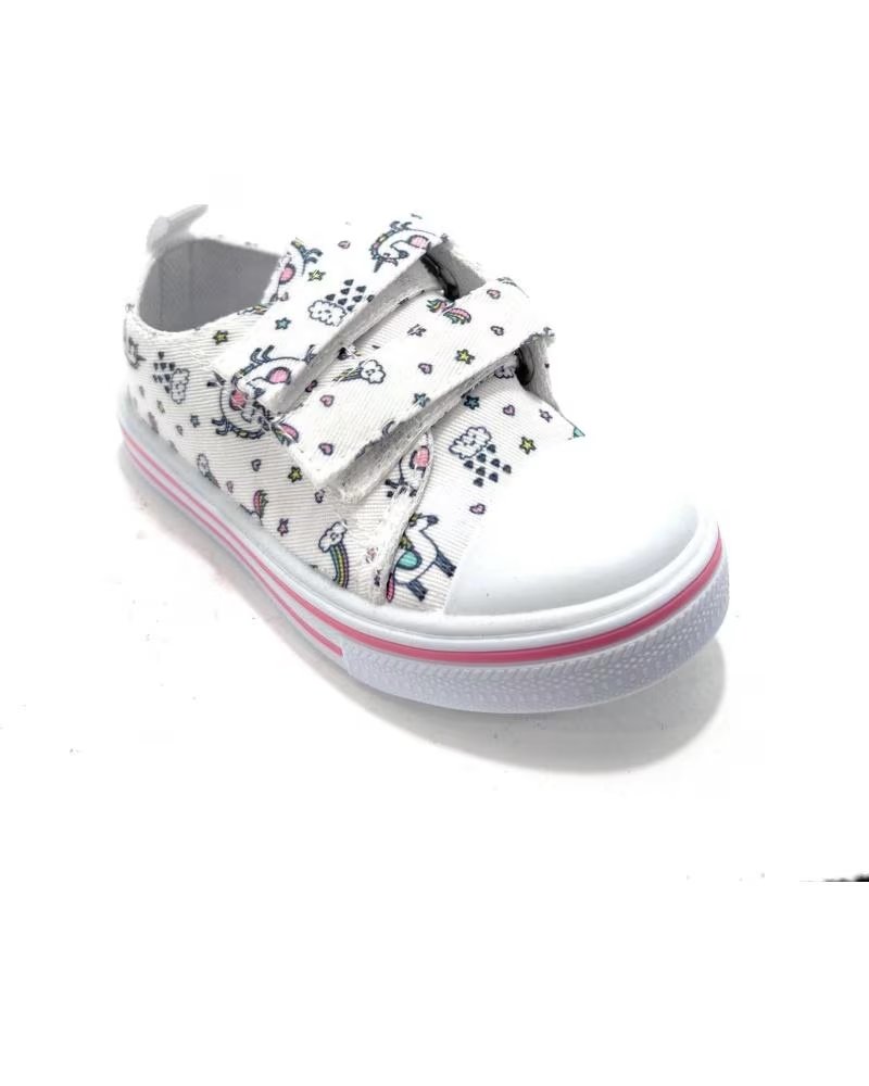 BASKETS EN TOILE BUBBLE BOBBLE AVEC BANDES ADHÉSIVES BLANCO