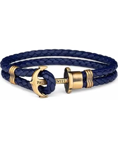 PAUL HEWITT PULSERA PH-L-M-N-L DE CUERO TRENZADO CON ANCLA