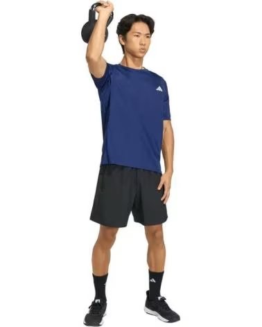 ADIDAS CAMISETA DE MANGA CORTA CAMISETA WORKOUT ESSENTIALS BASE MANGA CORTA OSCURO EN PARA UNISEX AZUL