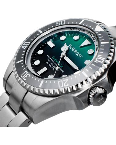 BOBROFF RELOJ BF002 CON ESFERA VERDE Y BRAZALETE PLATEADO