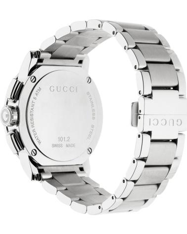 GUCCI RELOJ YA101204 DE ACERO INOXIDABLE CON ESFERA NEGRA GRIS