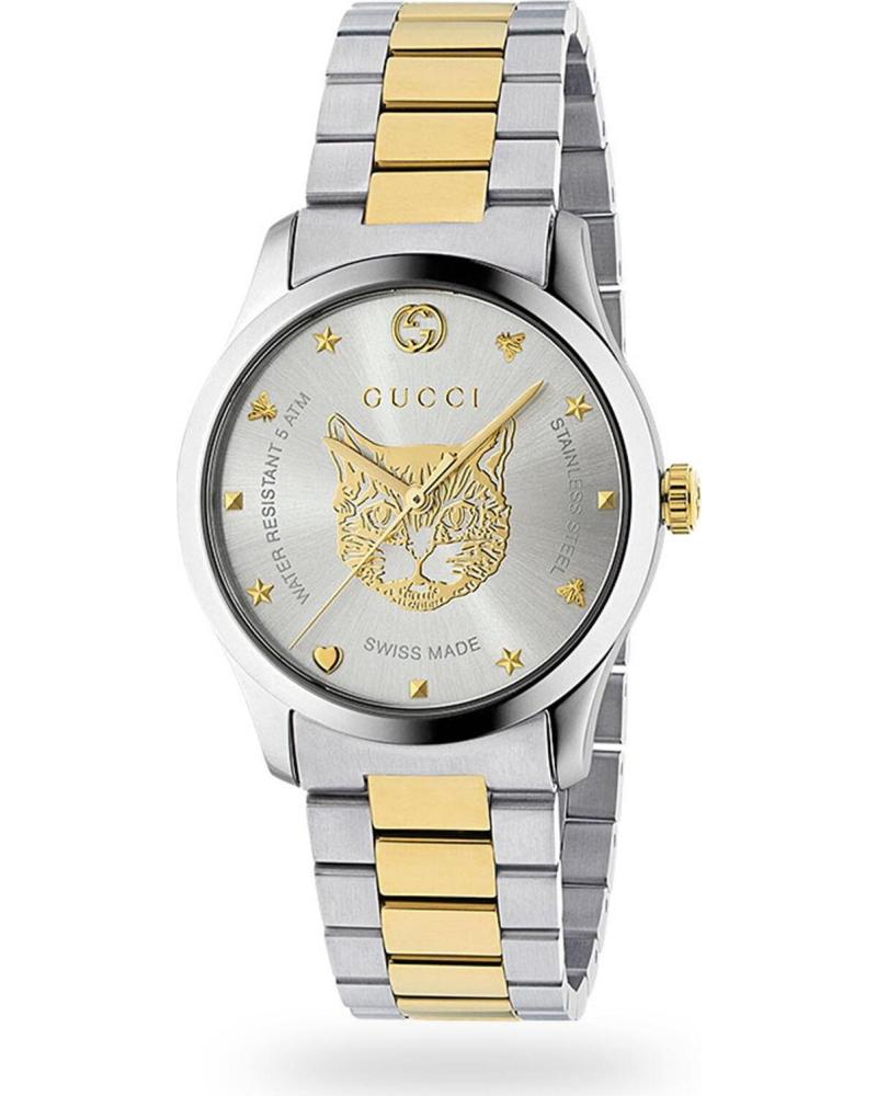 GUCCI RELOJ YA1264074 BICOLOR ACERO PLATEADO