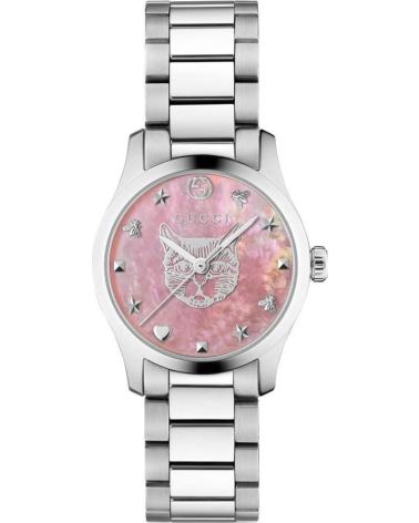 GUCCI RELOJ YA1265013 CON ESFERA ROSA GRIS