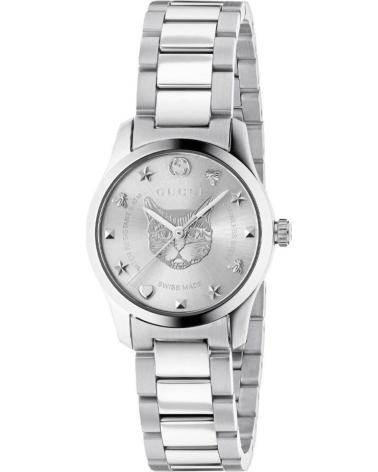 GUCCI RELOJ YA126595 DE ACERO INOXIDABLE GRIS