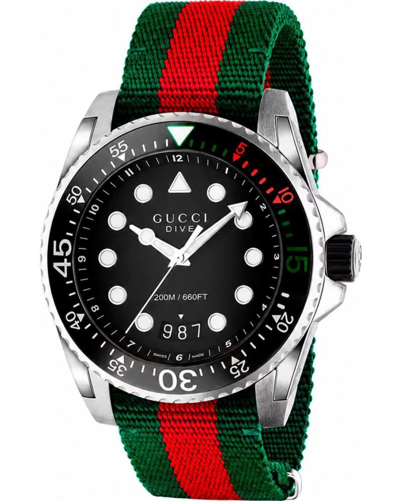 GUCCI RELOJ YA136209A CON CORREA WEB MULTICOLOR