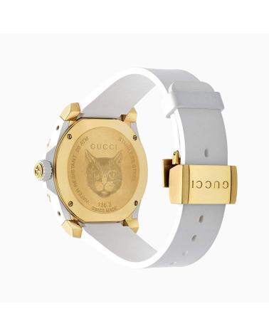 GUCCI RELOJ YA136322 CON CORREA DE SILICONA BLANCA BLANCO