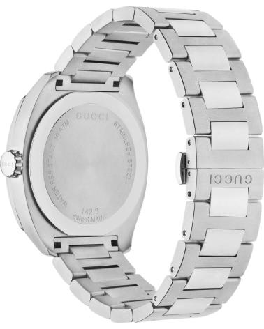 GUCCI RELOJ YA142303 DE ACERO INOXIDABLE CON ESFERA AZUL GRIS