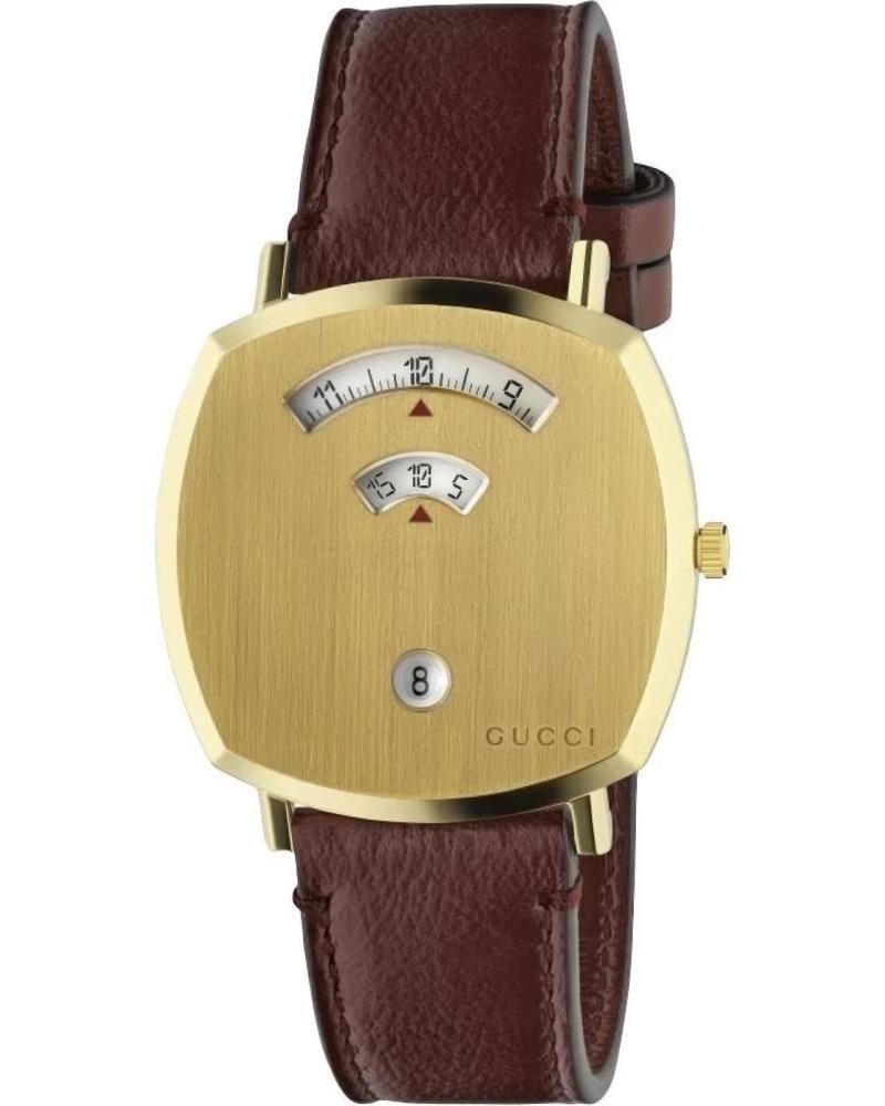 GUCCI RELOJ YA157405 CON CORREA DE PIEL ROJO