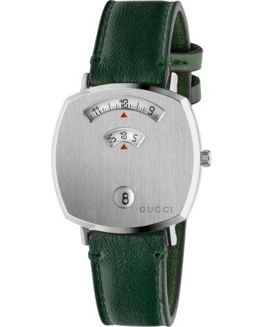 GUCCI RELOJ YA157406 CON CORREA DE CUERO VERDE