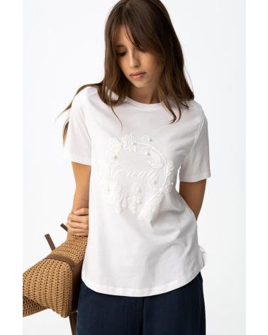 TIFFOSI CAMISETA ANGEL BORDADA BLANCA BLANCO