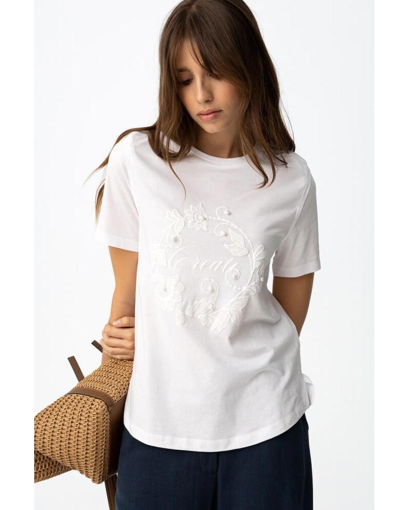 TIFFOSI CAMISETA ANGEL BORDADA BLANCA BLANCO